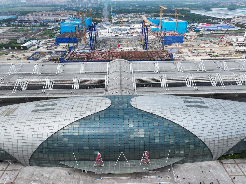 新建上海至南京至合肥高铁南通站站房建设有序推进
